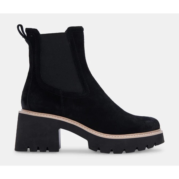 Dolce Vita H2O Black Onyx Suede Bootie Womens Size: 9.5